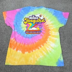 Wawa Hoagiefest Shirt Mens XL Tie Dye Rainbow Graphic Advertising Promo EST 2008